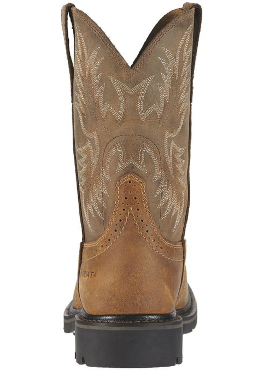 ARIAT MEN'S SIERRA PULL ON WESTERN WIDE SQUARE TOE WORK BOOTS - 10010148 - Image 3