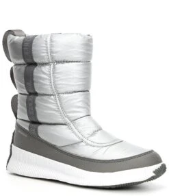 Sorel Out N About Puffy Mid Boot Pure Silver