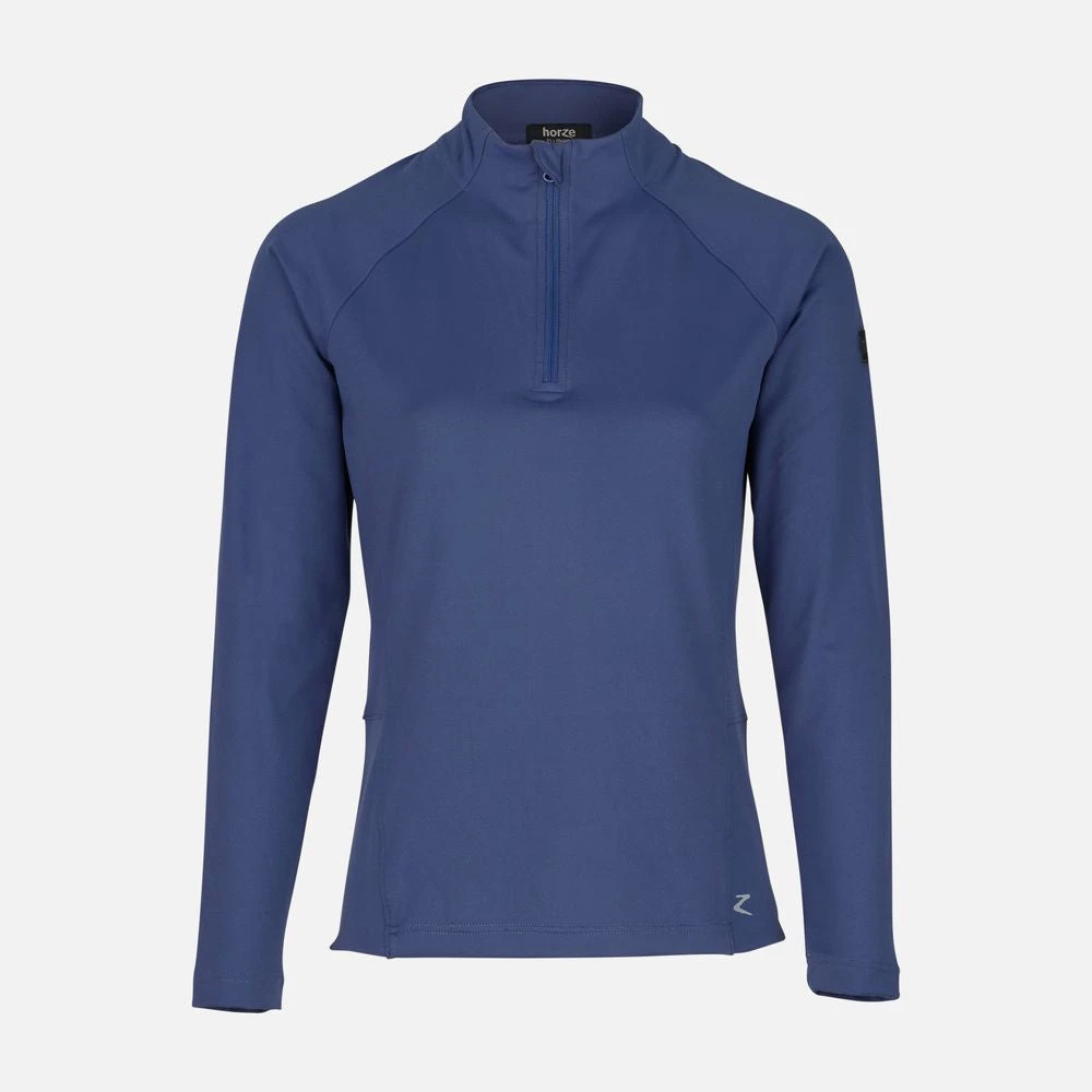 Horze Women's Nadia Training Shirt With Phone Pocket In Blue - Image 3