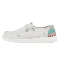 HEY DUDE WOMEN'S WENDY FLORA LILY WHITE - 400641JV