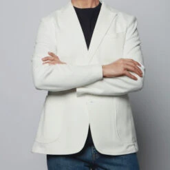 7 Downie Turner White Knit Sport Coat Blazer