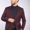 7 Downie Street Blazer Tobey Men's Burgundy All Season Sports Coat