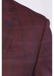 7 Downie Street Blazer Tobey Men's Burgundy All Season Sports Coat - Image 3