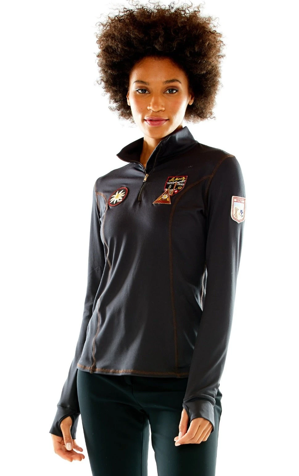 M. Miller Women's Alpina Base Layer Patch Design Top ON SALES - Image 2