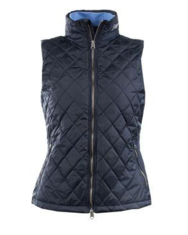 BVertigo Womens Eugene Quilted Vest In Navy - Image 2