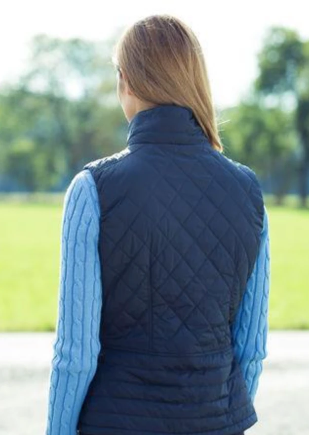 BVertigo Womens Eugene Quilted Vest In Navy - Image 3