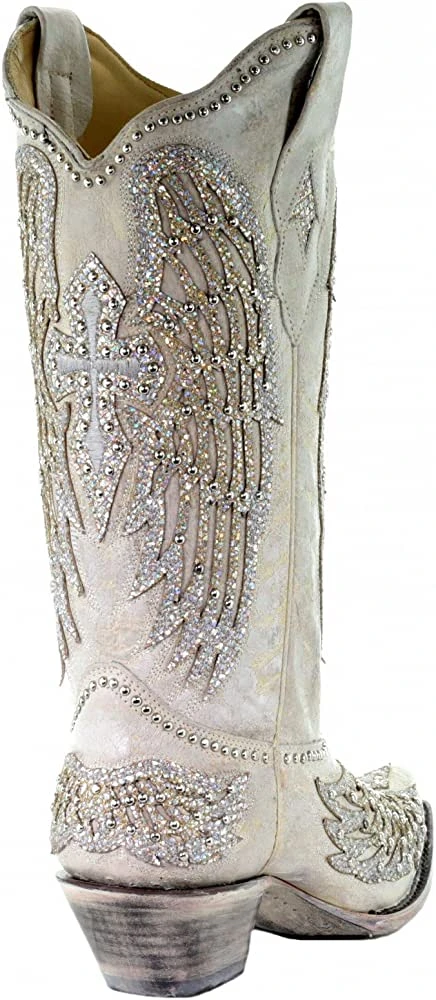 Corral Boots Corral A3571 Womens Ld Cross & Wings SS23 - Image 5