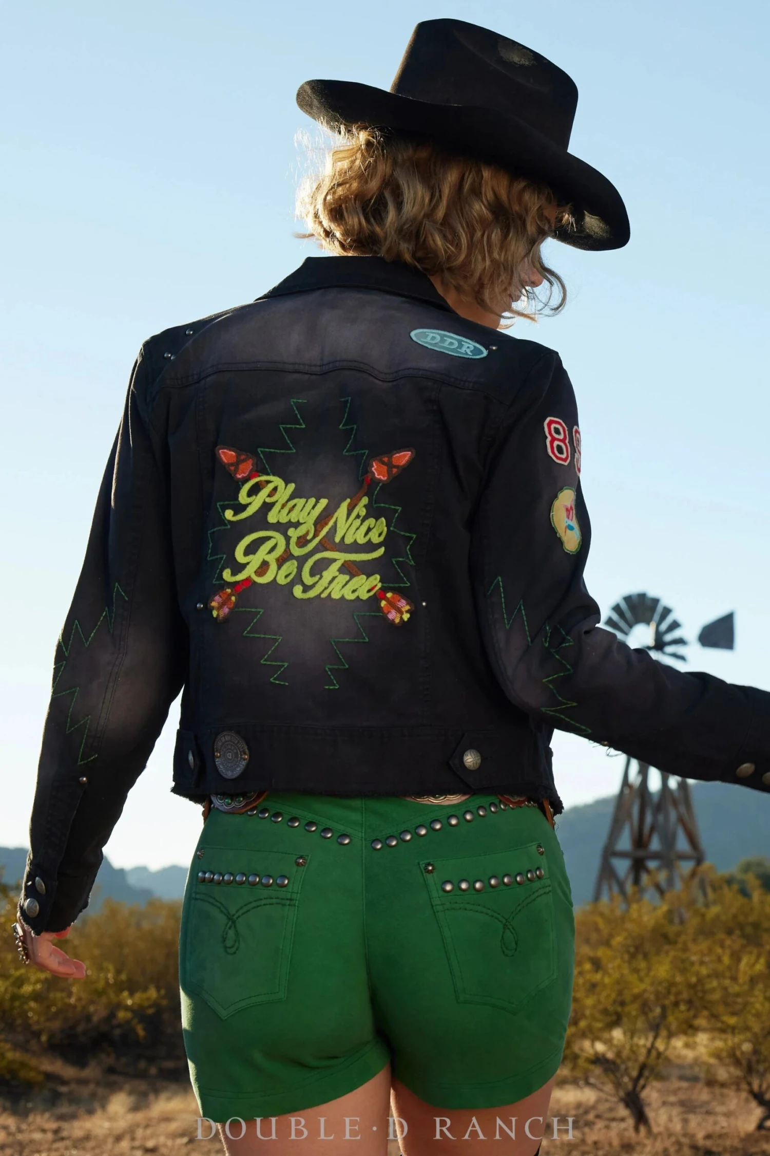 Double D Ranch Desperado Play Nice Womens Denim Jacket - Image 3