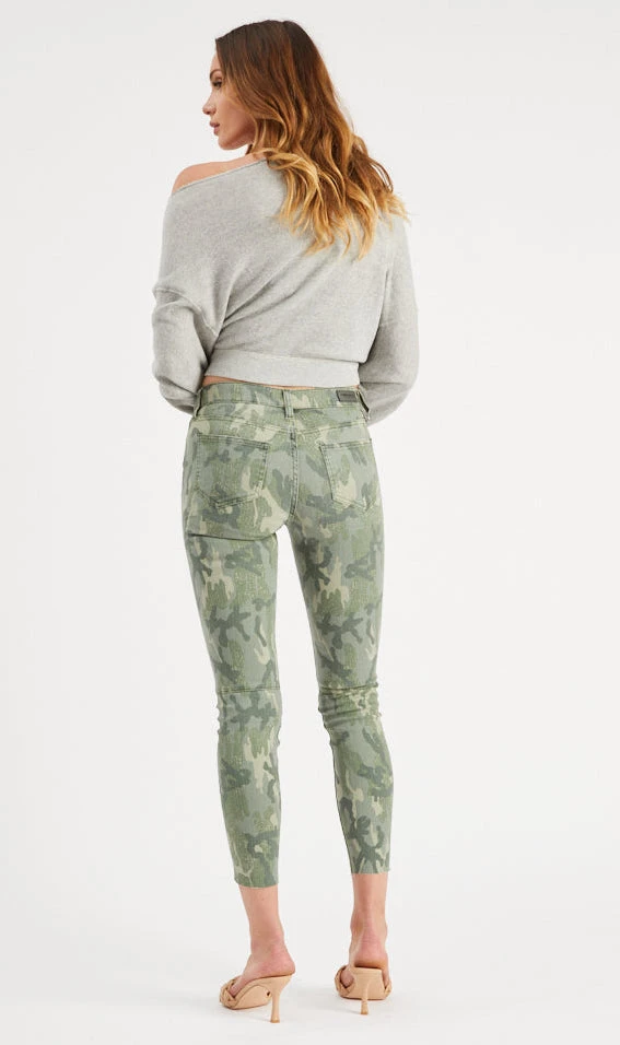 Etienne Marcel Womens Red Zipper Camo Jeans - Image 5