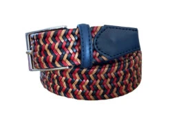 George Roth FREIBURG 3701 Leather Braided Red Navy Beige