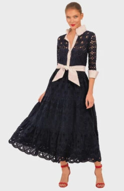 Gretchen Scott Little Bo Peep Dress La Di Da In Navy
