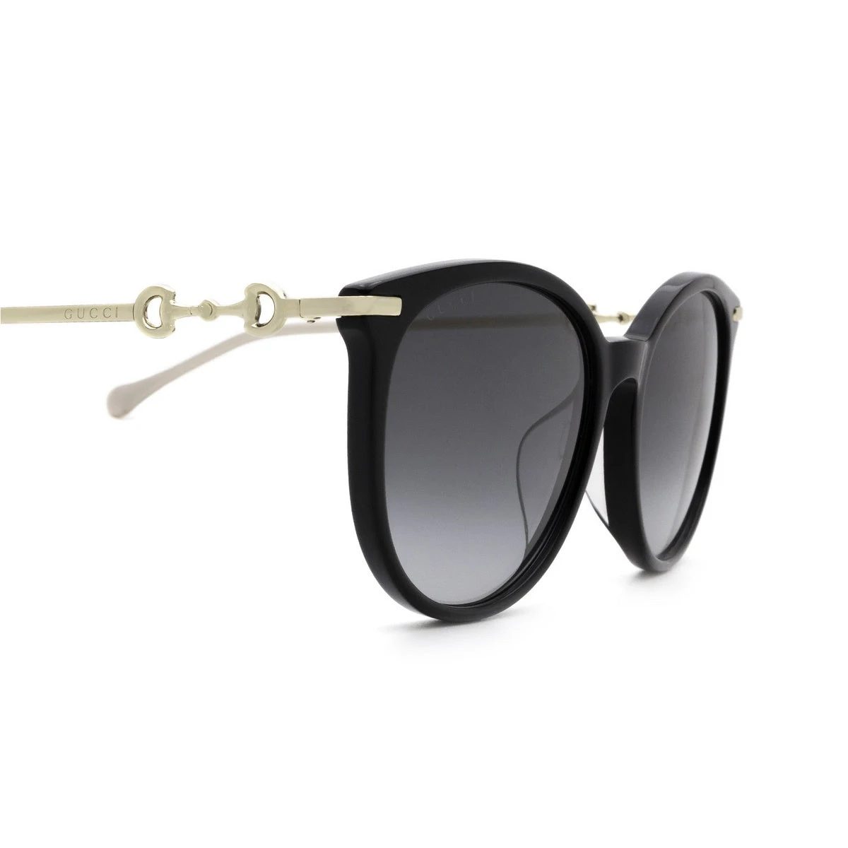 Gucci Horse Bit Equestrian Style Women's Sunglasses In Black Gold GG0885SA- 001