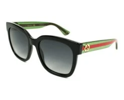 Gucci Women's Sunglasses Black Green Frame