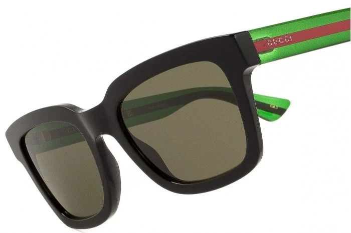 Gucci Women's Sunglasses Black Green Frame - Image 2