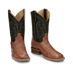 JUSTIN MEN'S MCLANE OSTRICH WESTERN BOOT - JE801