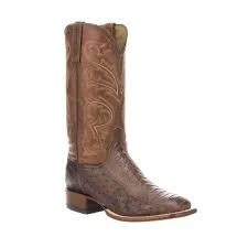 Lucchese Luchesse Men's CL1017 W8 STEWART CHOCOLATE OSTRICH