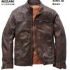 Missani Men's Brown Antique Lamb Leather Jacket 392530