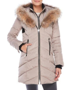 Nicole Benisti Roxy Down Parka With Fur Trimmed Hood - JK9061 - 1 LEFT On Sale!