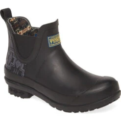 Pendleton Heritage Harding Chelsea Short Rain Boot In Black 82072