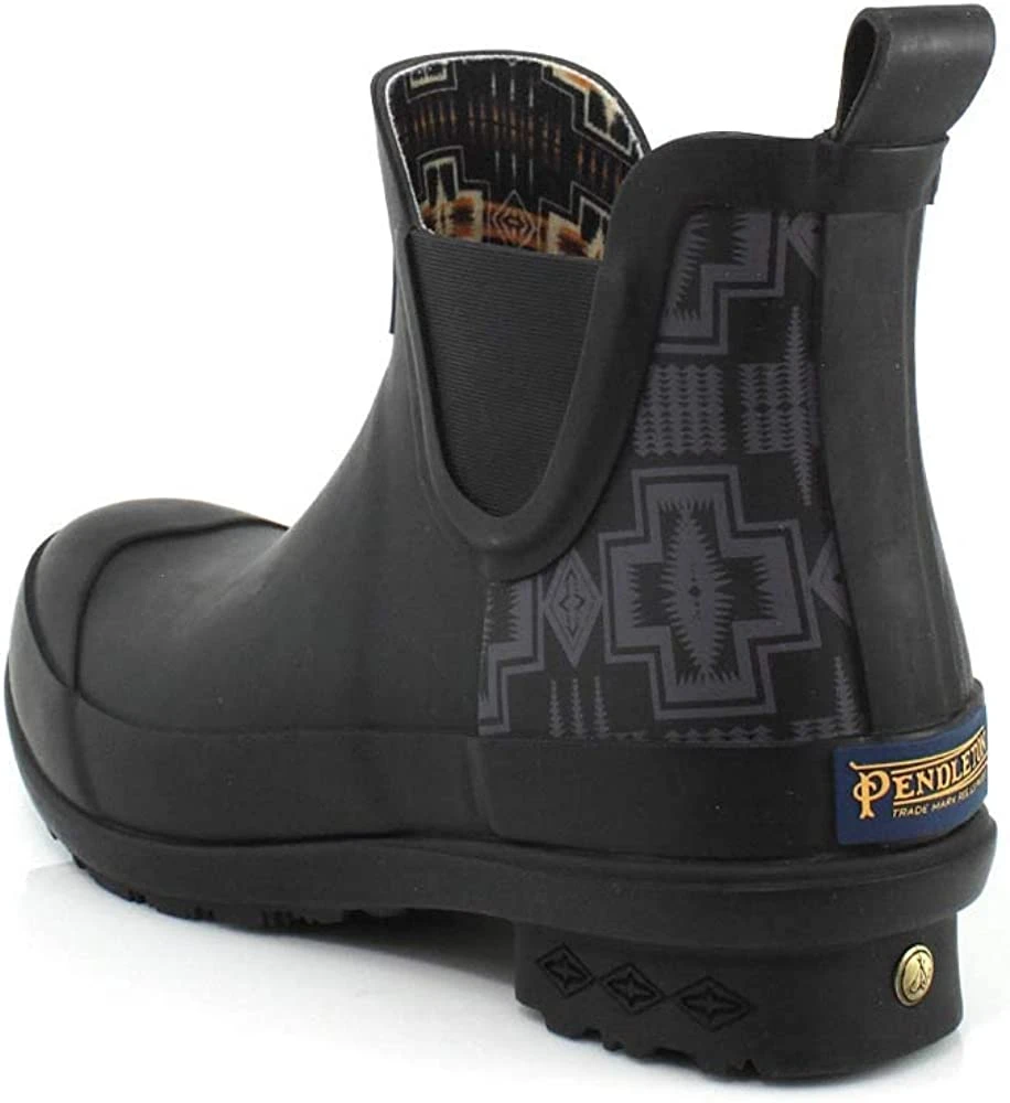 Pendleton Heritage Harding Chelsea Short Rain Boot In Black 82072 - Image 3