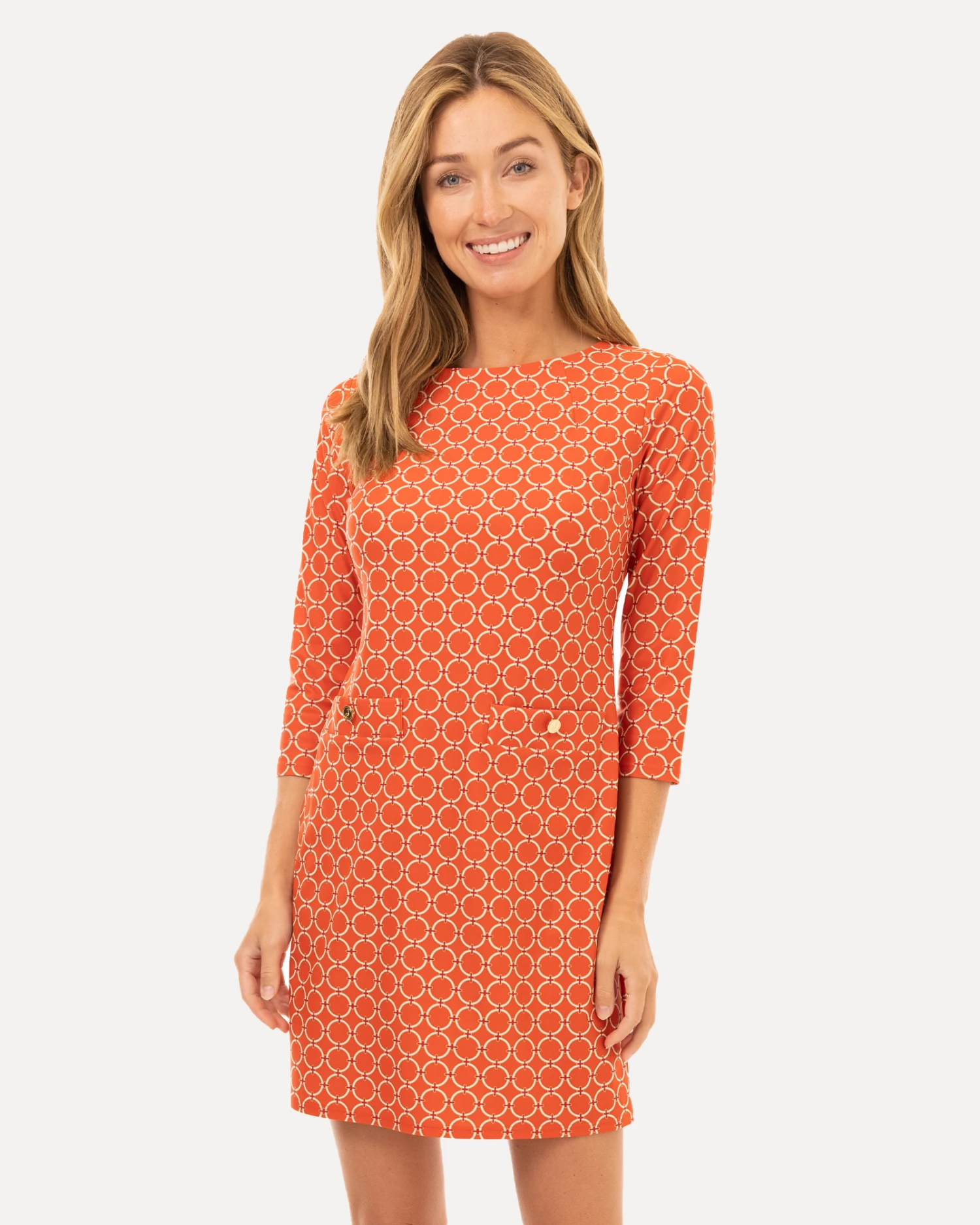 Jude Connally Sabine Dress Circle Geo Paprika F21