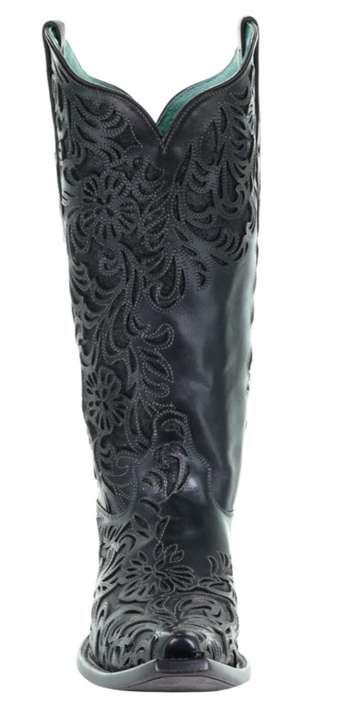 CORRAL WOMEN'S BLACK FULL INLAY BOOT - G1417 - Image 3