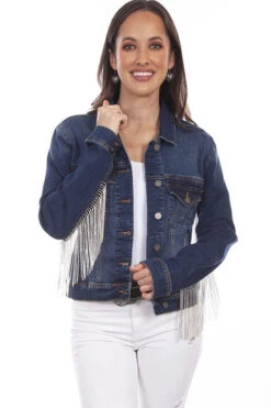 Scully HC792 Women's Denim Blue Fringe Jacket FW23