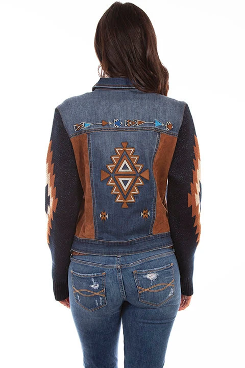 Scully HC639 Women's Aztec Style Denim Jacket BEST SELLER! - Image 2