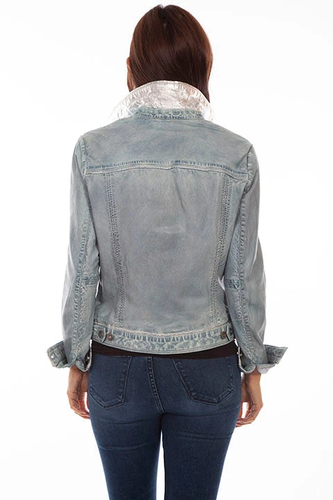 Scully L1041 LD Denim Leather Jacket SS23 - Image 3