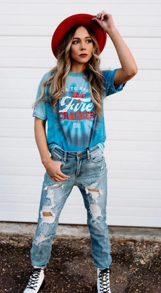 Firecracker Spiral Tee Shirt Classic Western Wear - Image 2