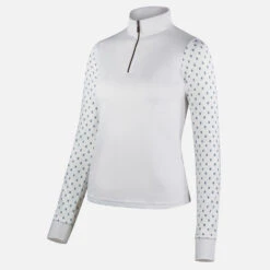 Women's Long Sleeve Show Shirt 33477 In White