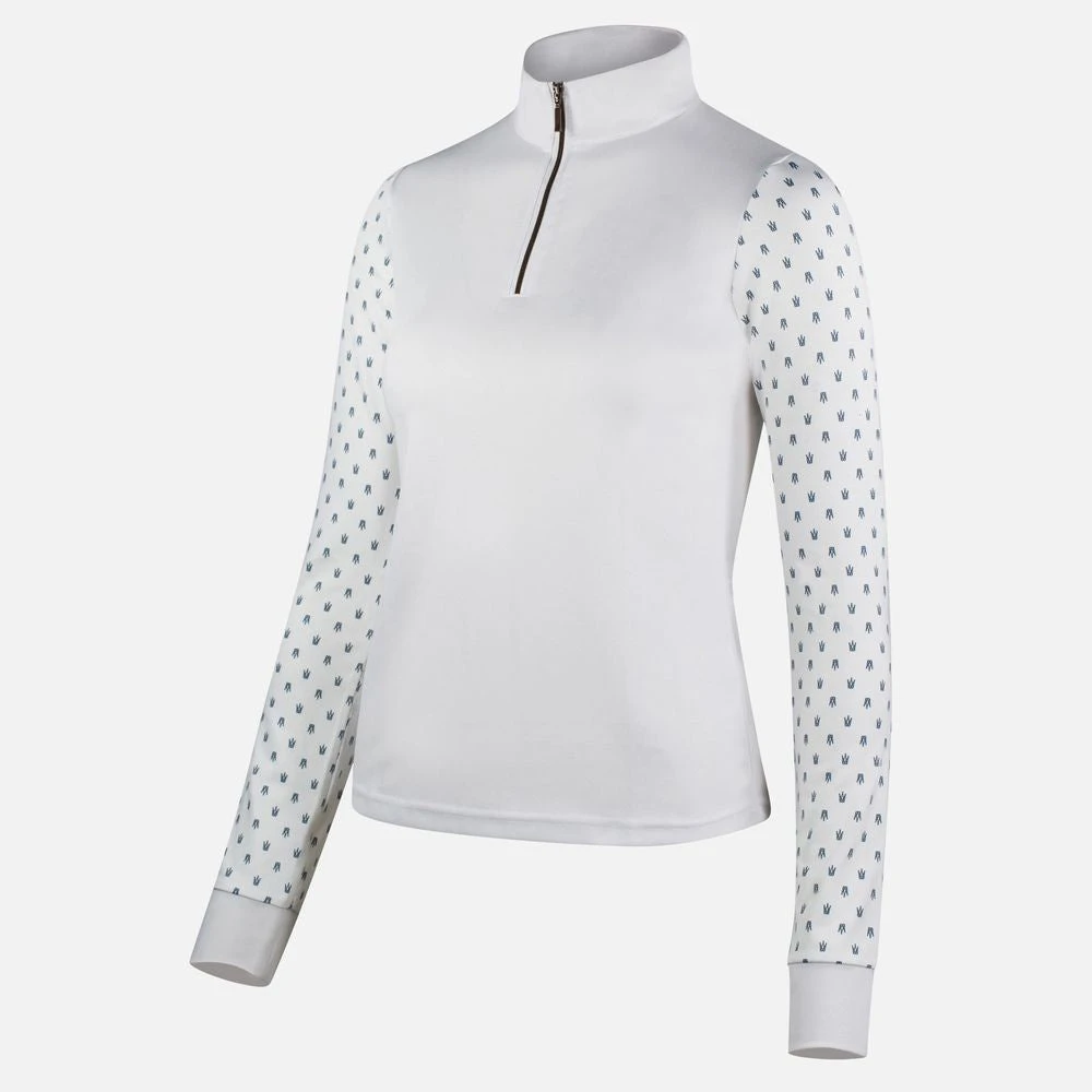 Women's Long Sleeve Show Shirt 33477 In White