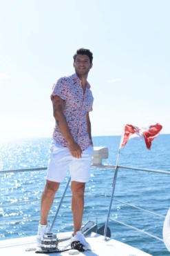 7 Downie Men's Shorts In White SUPER SOFT With 4-way Stretch