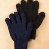 Simply Natural Reversible Gloves In Navy/Black
