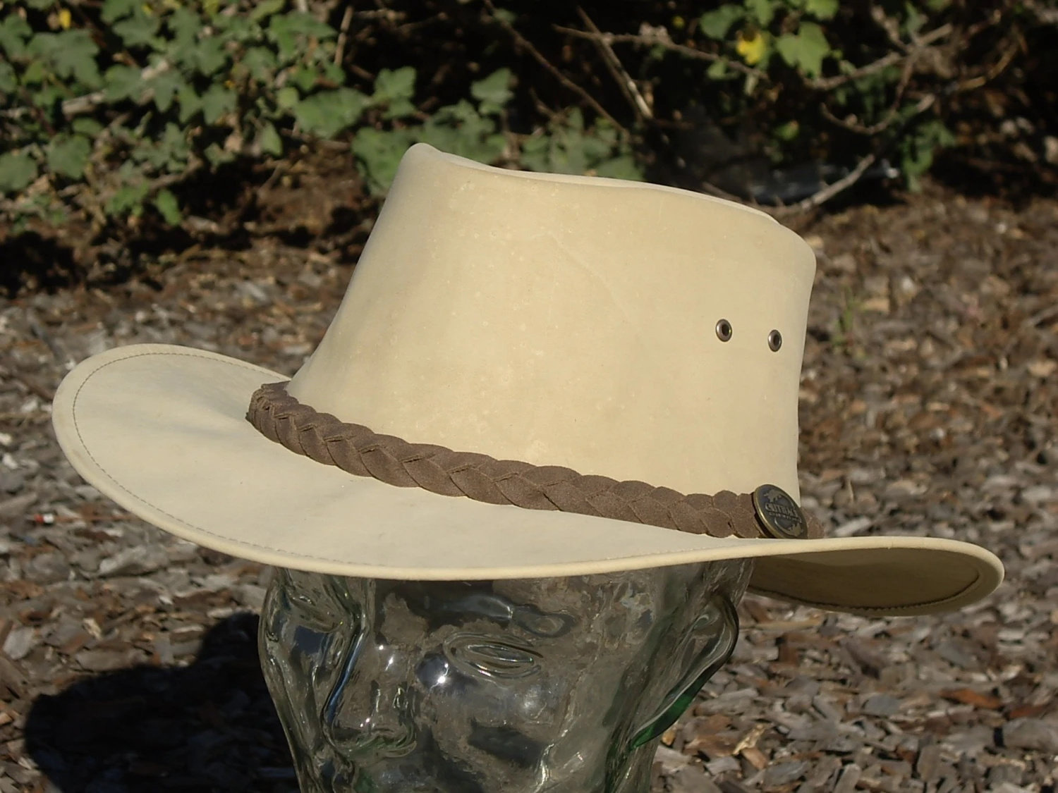 Kangaroo Leather Hat- Bone Softy By Outback Survival Gear - Image 2