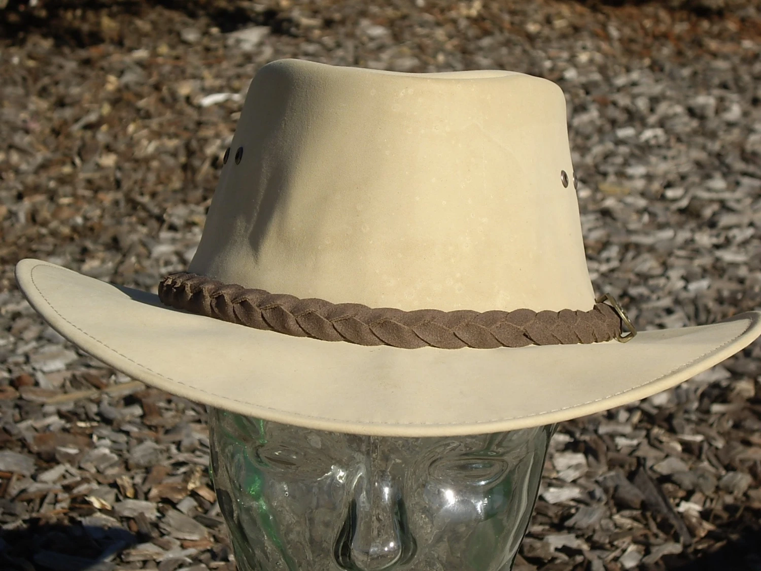 Kangaroo Leather Hat- Bone Softy By Outback Survival Gear - Image 3