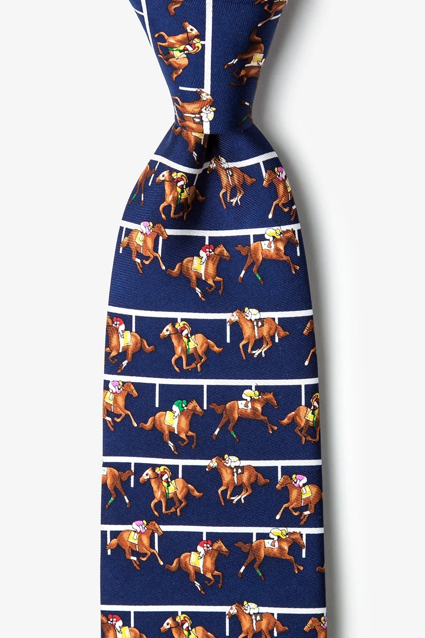 Alynns' Men's Silk Tie At The Rail SS23