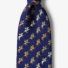 Alynn Men's Silk Tie Horse Racing Win Place Show In Navy