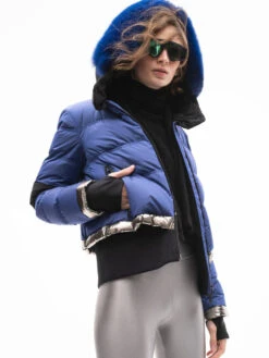 Post Card Women's Chamoinx Trimat Fur In Deep Blue ON SALE