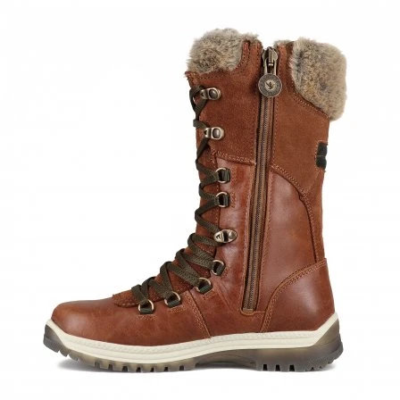 Santana Canada Women's Luxury Winter Boot Marinda In Cognac Made In Italy - Image 3